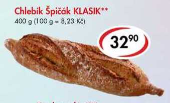 Chlebík Špičák KLASIK, 400 g
