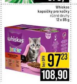 Whiskas kapsičky pro kočky různé druhy 12 x 85 g