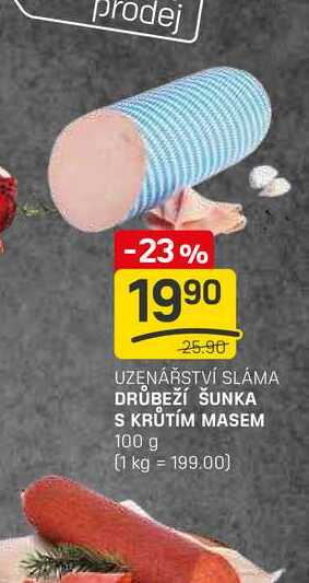 DRŮBEŽÍ ŠUNKA S KRŮTÍM MASEM 100 g