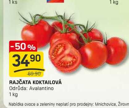RAJČATA KOKTAILOVÁ Odrůda: Avalantino 1 kg