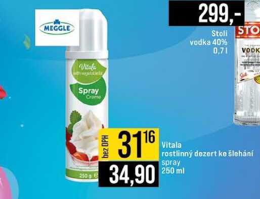 Vitala rostlinný dezert ke šlehání spray 250 ml 