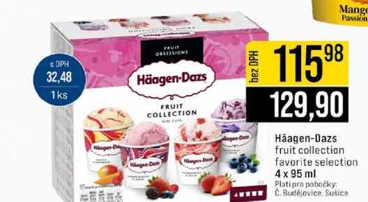 Häagen-Dazs fruit collection favorite selection 4 x 95 ml 