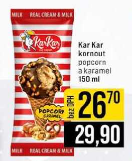 Kar Kar kornout popcorn a karamel 150 ml