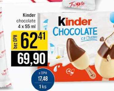 Kinder chocolate 4 x 55 ml 