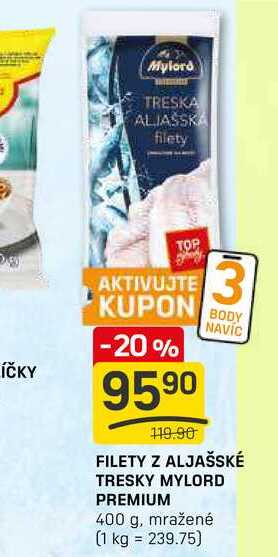 FILETY Z ALJAŠSKÉ TRESKY MYLORD PREMIUM 400 g