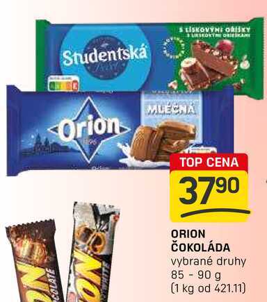 ORION ČOKOLÁDA 85-90g