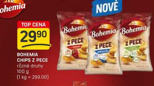 BOHEMIA CHIPS Z PECE různé druhy 100 g