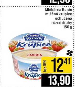 Mlékárna Kunín mléčná krupice ochucená různé druhy 150 g 