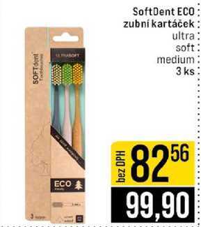 SoftDent ECO zubní kartáček ultra soft medium 3 ks 