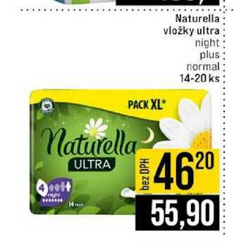 Naturella vložky ultra night plus normal 14-20ks