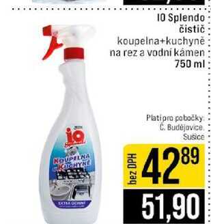 10 Splendo čistič koupelna+kuchyně na rez a vodní kámen 750 ml 