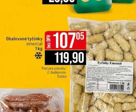 Obalované tyčinky emental 1kg 