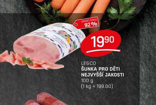 ŠUNKA PRO DĚTI NEJVYŠŠÍ JAKOSTI 100 g
