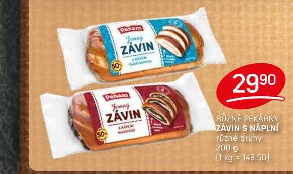 ZÁVIN S NÁPLNÍ různé druhy 200 g 