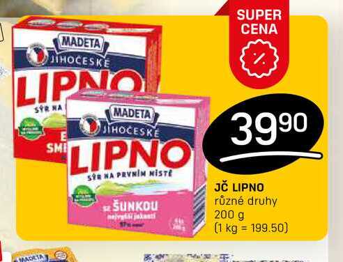 LIPNO různé druhy 200 g (1 kg = 199.50) ADRIA