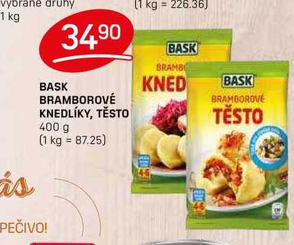 BASK BRAMBOROVÉ KNEDLÍKY, TĚSTO 400 g 