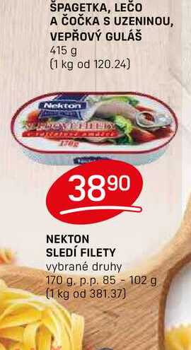 NEKTON SLEDÍ FILETY vybrané druhy 170 g. p.p. 85-102 g 