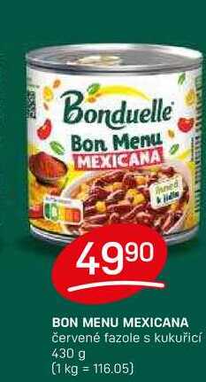 BON MENU MEXICANA červené fazole s kukuřicí 430 g 