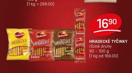 HRADECKÉ TYČINKY 90-100g