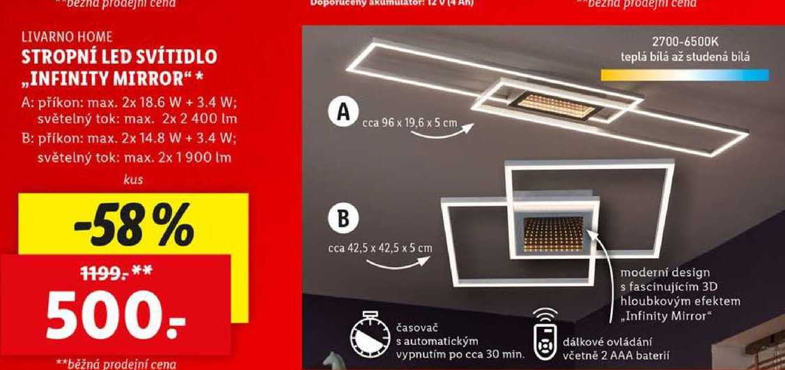 STROPNÍ LED SVÍTIDLO ,,INFINITY MIRROR"