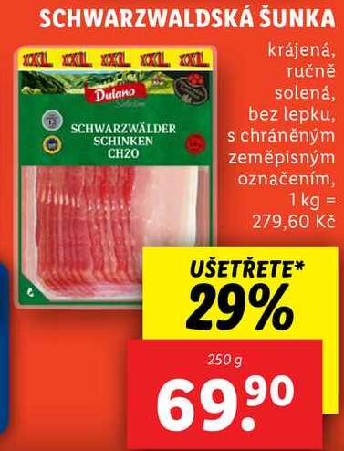 SCHWARZWALDSKÁ ŠUNKA, 250 g