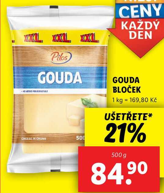 GOUDA BLOČEK, 500 g