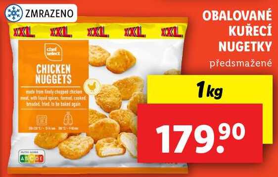 OBALOVANÉ KUŘECÍ NUGETKY, 1 kg
