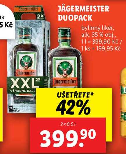 JÄGERMEISTER DUOPACK, 2x 0,5 l