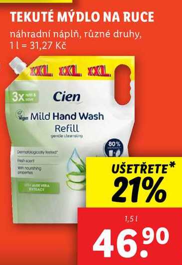TEKUTÉ MÝDLO NA RUCE, 1,5 l