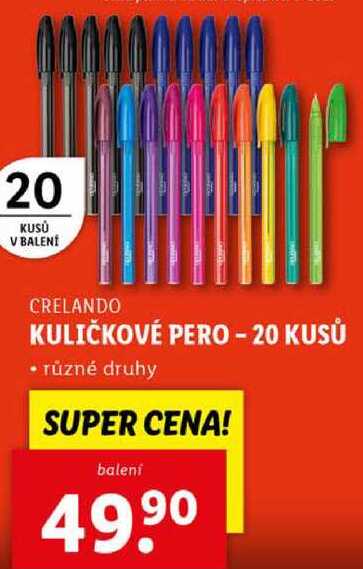 KULIČKOVÉ PERO - 20 KUSŮ 