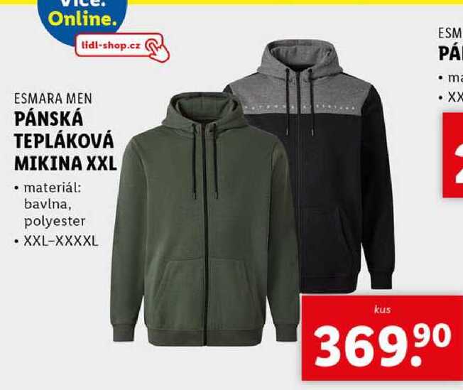 PÁNSKÁ TEPLÁKOVÁ MIKINA XXL 