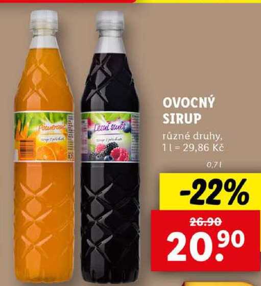 OVOCNÝ SIRUP, 0,7 l