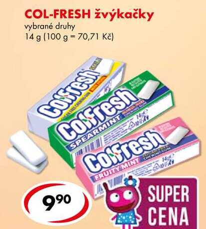 COL-FRESH žvýkačky, 14 g