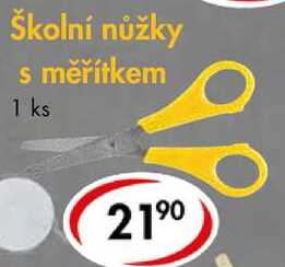 Školní nůžky s měřítkem