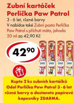 Zubní kartáček Perlička Paw Patrol  