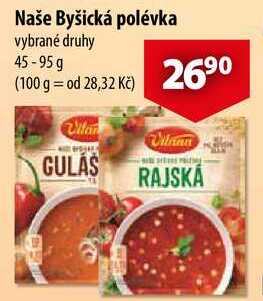 Naše Byšická polévka, 45-95 g 