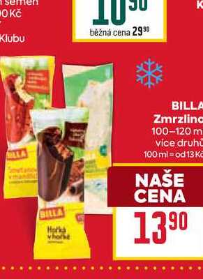 BILLA Zmrzlina 100-120 ml