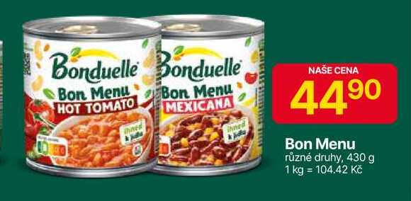 Bonduelle Bon Menu různé druhy, 430 g