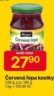 Hamé Červená řepa kostky 330 g, p.p. 180 g