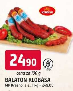 BALATON KLOBÁSA 100 g