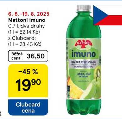Mattoni Imuno, 0,7 l, dva druhy 