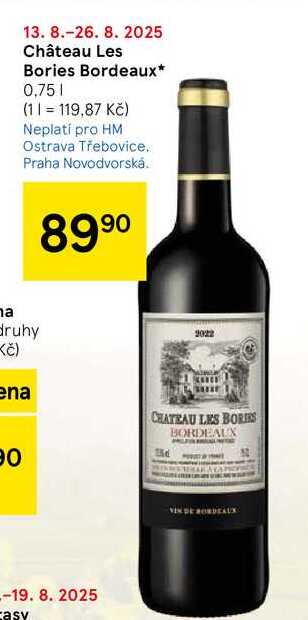 Château Les Bories Bordeaux, 0,75 l