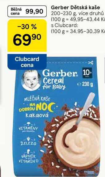 Gerber Dětská kaše, 200-230 g