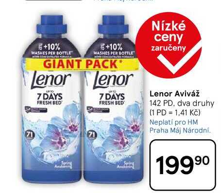 Lenor Aviváž, 142 PD, dva druhy 