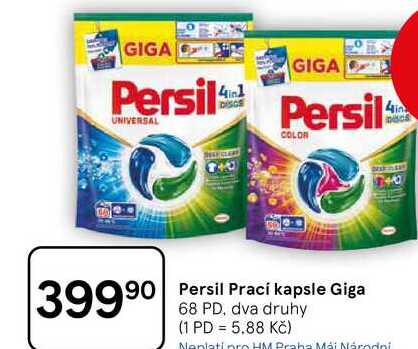 Persil Prací kapsle Giga, 68 PD, dva druhy 