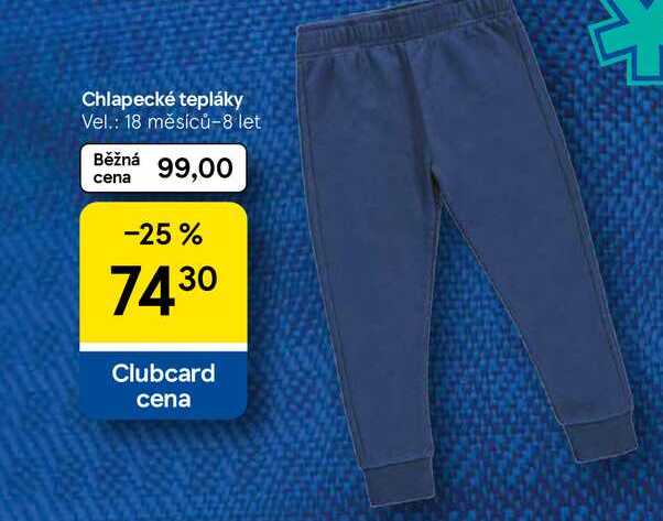 Chlapecké tepláky Vel.: 18 měsíců-8 let  