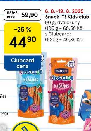 Snack IT! Kids club 90 g, dva druhy 