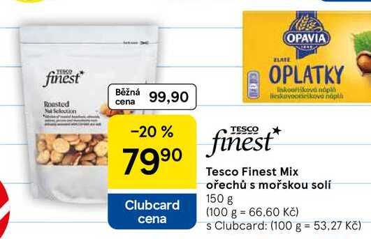Tesco Finest Mix ořechů s mořskou solí, 150 g 