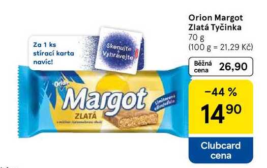 Orion Margot Zlatá Tyčinka, 70 g 