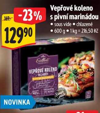 Vepřové koleno s pivní marinádou, 600 g